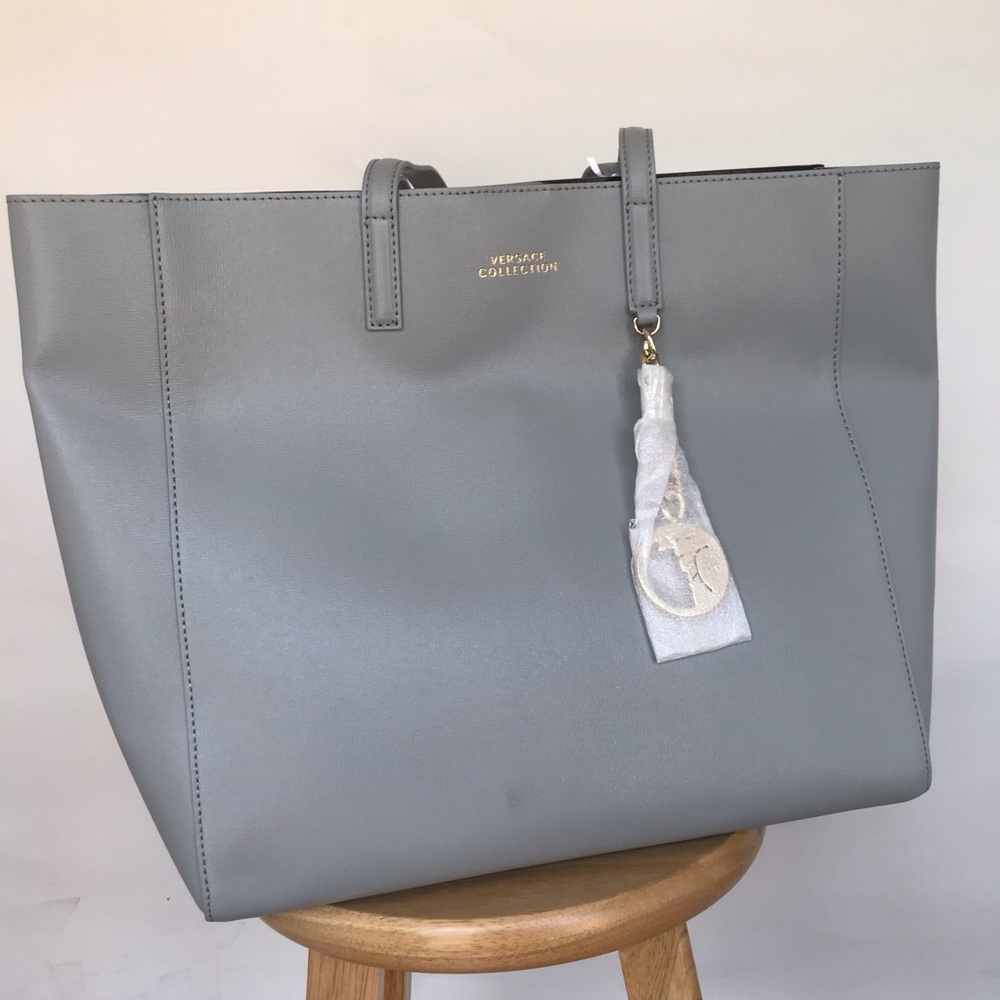 VERSACE COLLECTION SAFFIANO LEATHER BAG